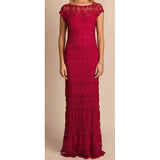 Red crochet summer maxi dress - AsDidy fashion