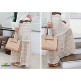 White crochet maxi skirt - AsDidy fashion