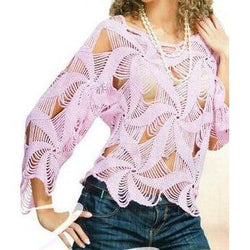 Pink crochet summer women crochet blouse - MADE TO ORDER - AsDidy fashion