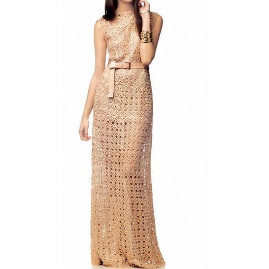 Cream crochet summer maxi dress - AsDidy fashion
