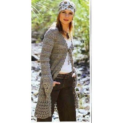 Crochet long cardigan, jacket - AsDidy fashion