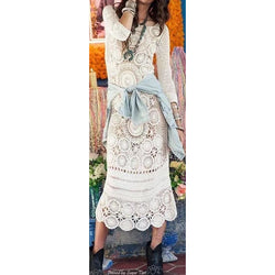 Crochet boho maxi dress - AsDidy fashion