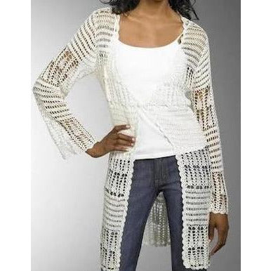 Crochet long cardigan, jacket - AsDidy fashion
