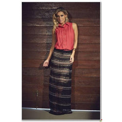 Black crochet maxi skirt - AsDidy fashion