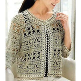 Crochet women summer jacket pattern, cardigan, Pattern only, different sizes, written in English - AsDidy fashion