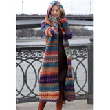 Cable Knit  women long cardigan - Crochet clothes