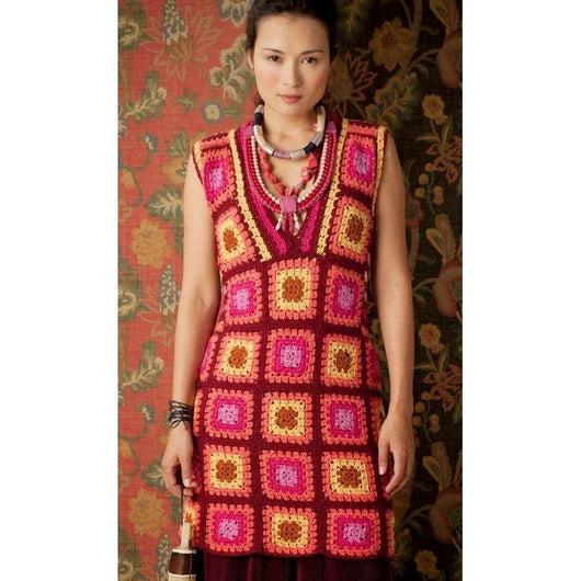 Beautiful granny squares crochet women summer dress - AsDidy fashion