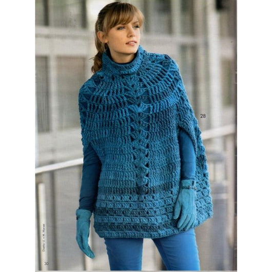 Crocheted poncho