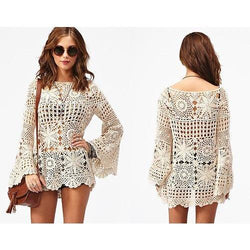 Handmade crochet cute summer women crochet blouse, boho style - MADE TO ORDER - AsDidy fashion