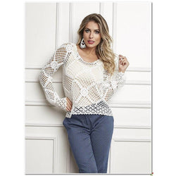Handmade crochet blouse- FREE SHIPPING - AsDidy fashion