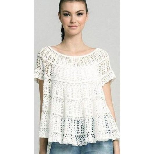 Handmade crochet cute summer women crochet blouse - MADE TO ORDER - AsDidy fashion