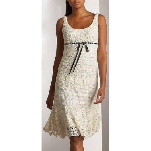 White crochet lace dress, handmade dress,party dress, midi dress, white dress,original design, Made to order, FREE SHIPPING - AsDidy fashion