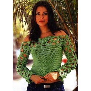 Crochet women summer blouse pattern, jumper, Pattern only, different sizes, written in English, with pictures of the proccess of crocheting - AsDidy fashion