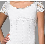 Elegant crochet women summer dress, party dress in white or any color you like - AsDidy fashion