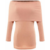Off Shoulder Knitted Sweater - AsDidy fashion
